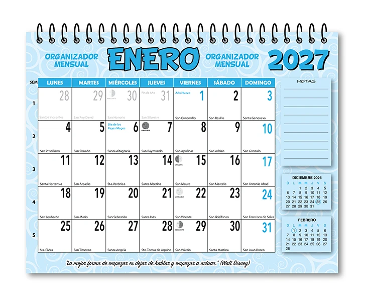 Calendario organizador de escritorio 01